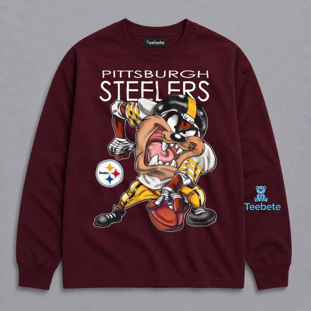 Taz Tasmanian Devil Pittsburgh Steelers Vintage Long Sleeve Taz Tasmanian Devil Pittsburgh Steelers Vintage Long Sleeve