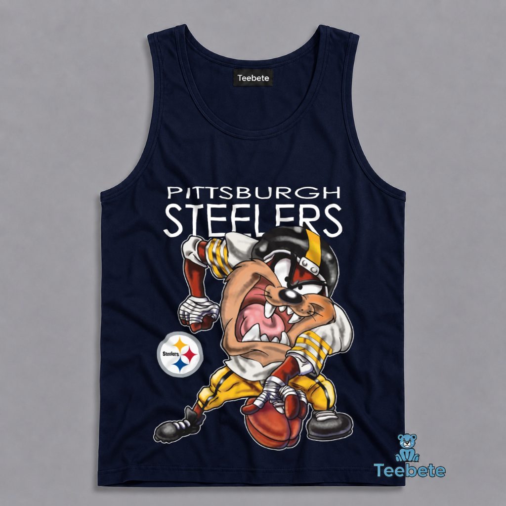 Taz Tasmanian Devil Pittsburgh Steelers Vintage Tanktop Taz Tasmanian Devil Pittsburgh Steelers Vintage Tanktop