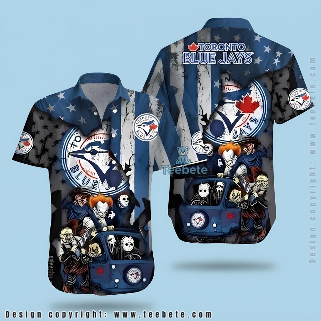 Toronto Blue Jays Hawaiian Shirt Pennywise Ghostface Jason Myers