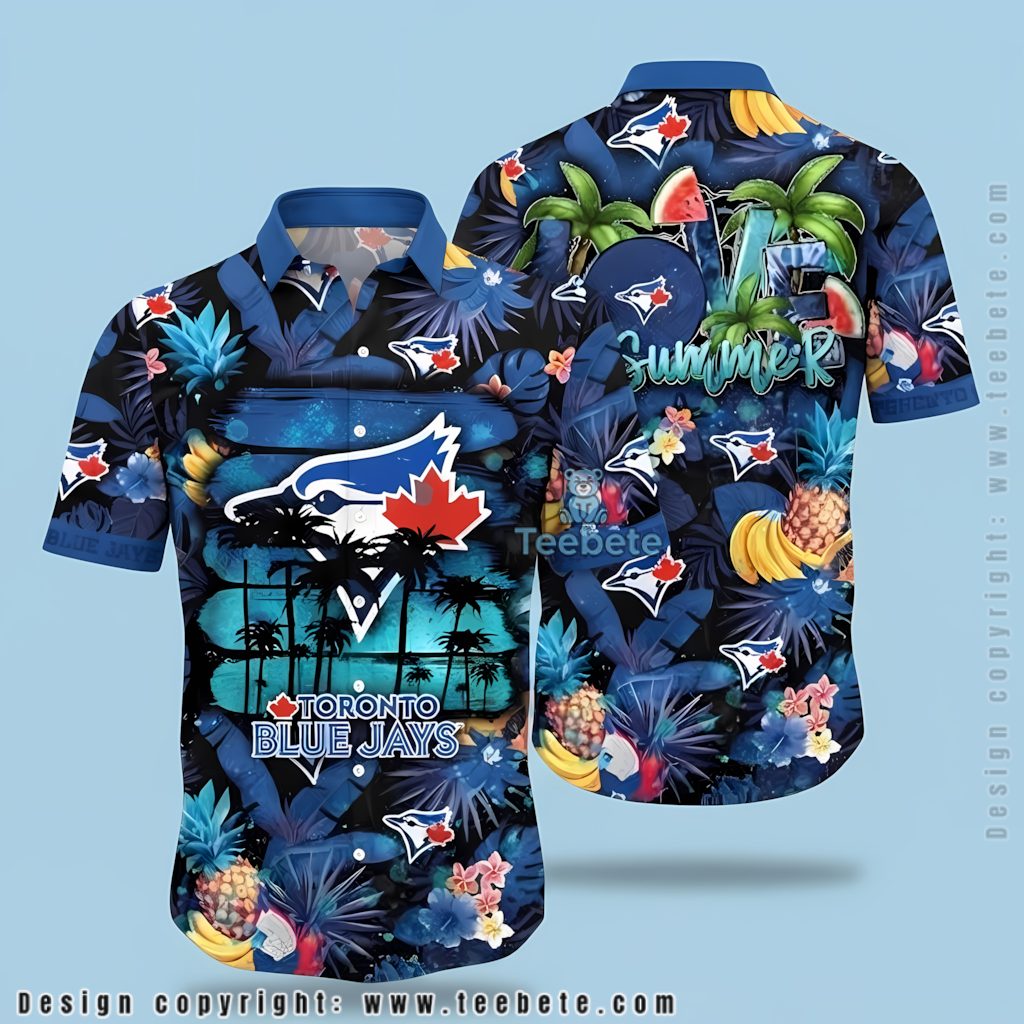 Toronto Blue Jays Hawaiian Shirt Summer Fruit Palm Print