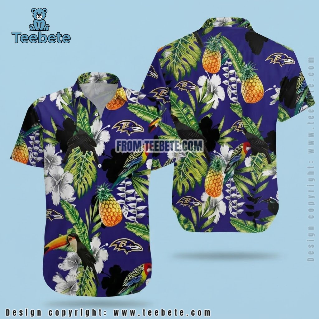 Toucan Pineapple Baltimore Ravens Tropical Shirt