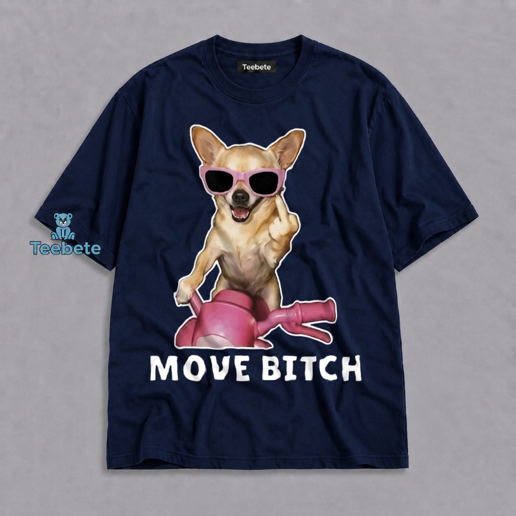 Chihuahua Scooter Shirt Move Bitch Funny Sunglasses