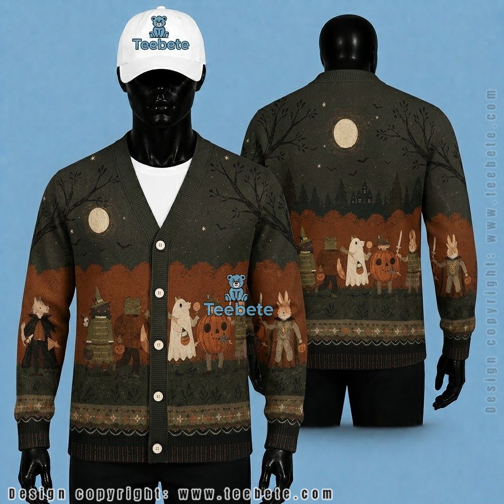 Costume Halloween Cardigan Pumpkin Animal Parade