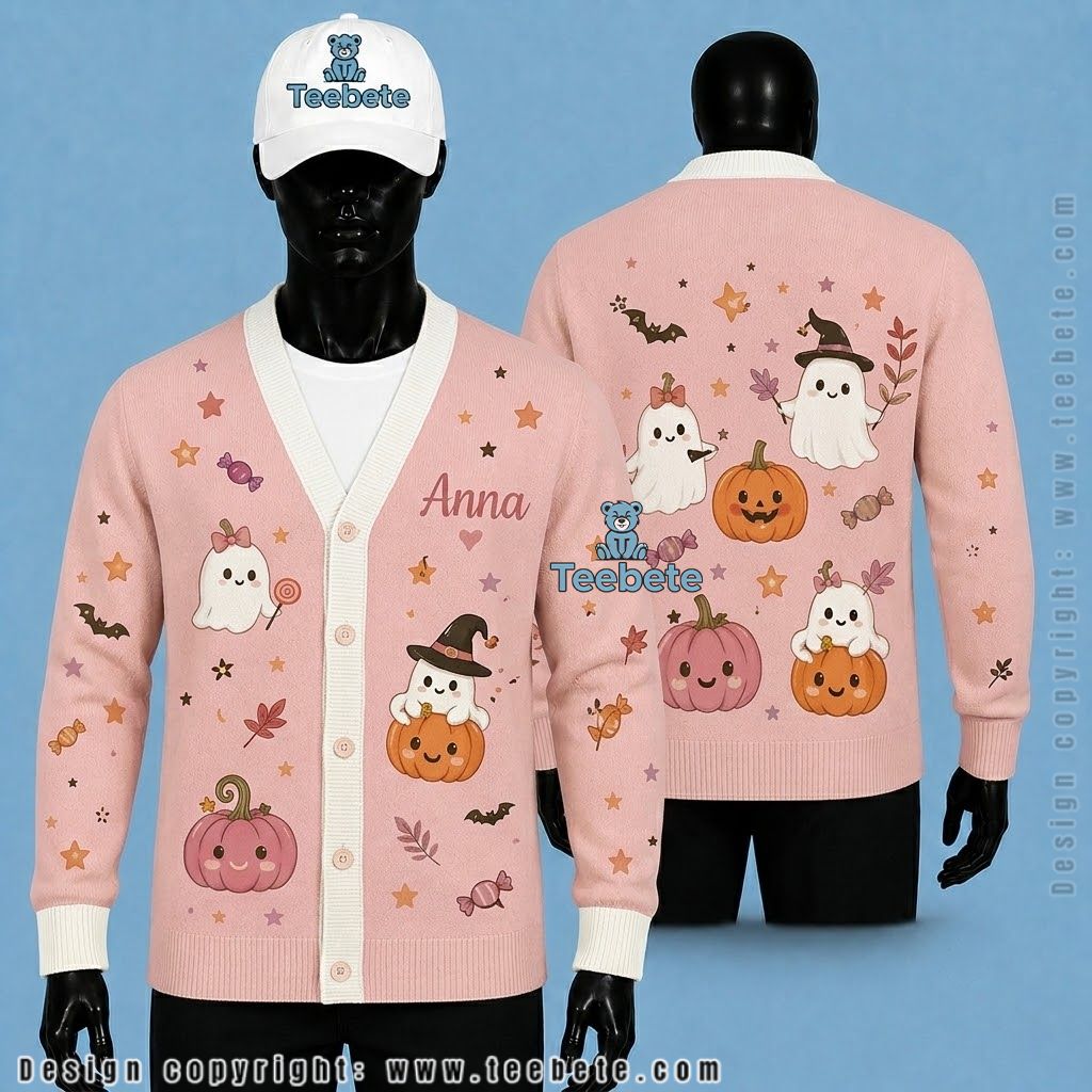 Duck Halloween Cardigan Orange Pumpkin Costume
