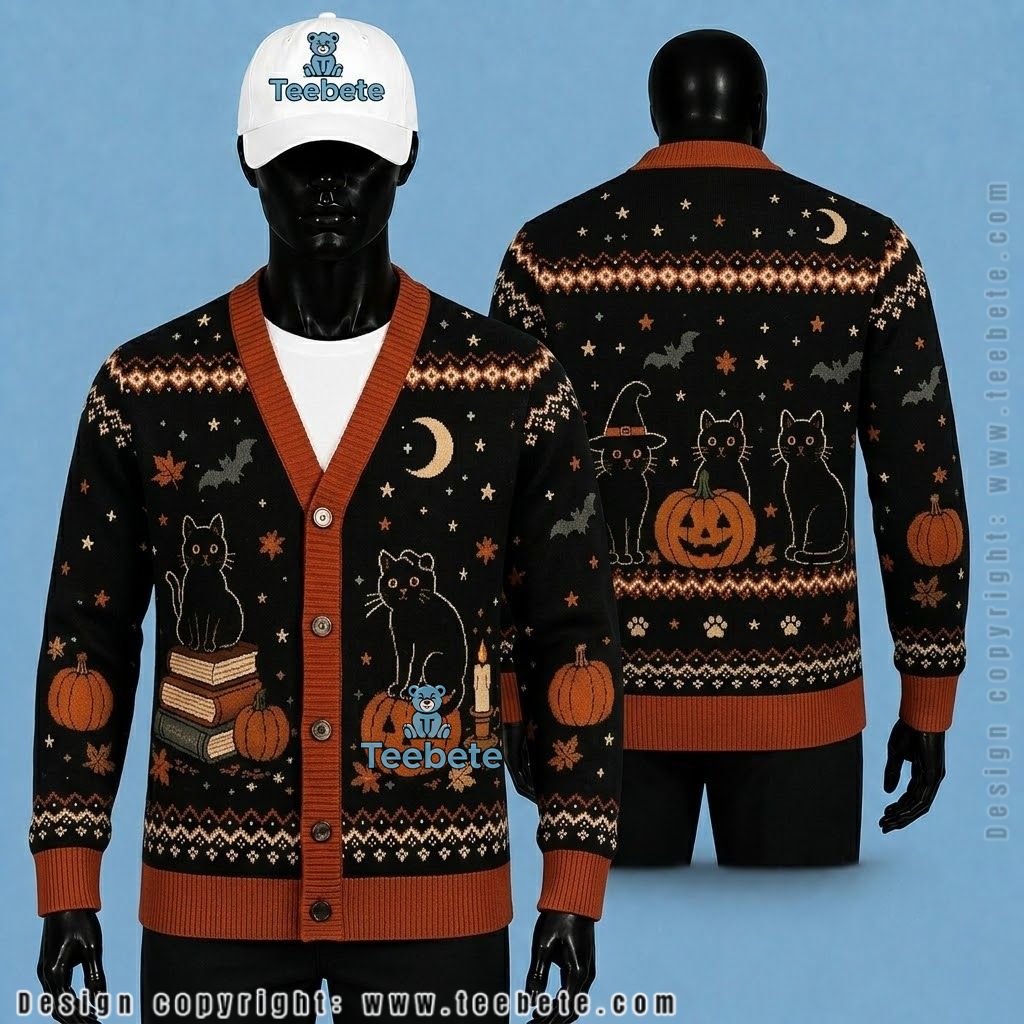 Custom Name Halloween Cardigan Cute Pumpkin And Ghost Custom Name Halloween Cardigan Cute Pumpkin And Ghost
