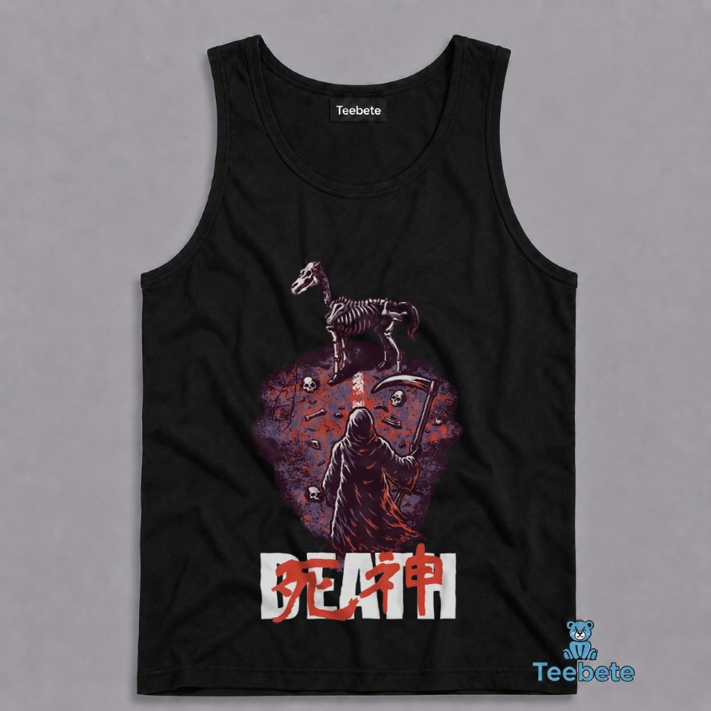 Grim Reaper Tanktop Death Skeleton Horse Design Grim Reaper Tanktop Death Skeleton Horse Design
