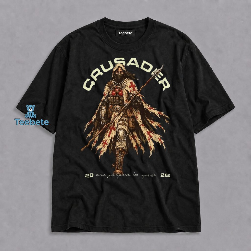 Knights Templar Shirt Crusader Warrior Spear Design