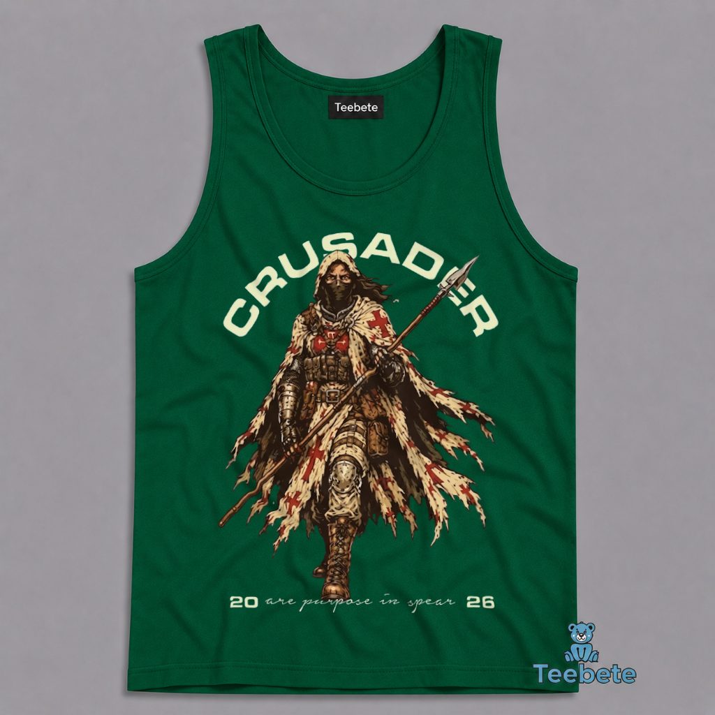 Knights Templar Tanktop Crusader Warrior Spear Design Knights Templar Tanktop Crusader Warrior Spear Design