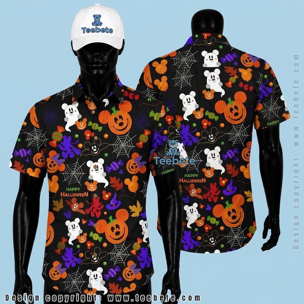 Mickey Mouse Hawaiian Shirt Classic Sketch White Print Mickey Mouse Hawaiian Shirt Classic Sketch White Print