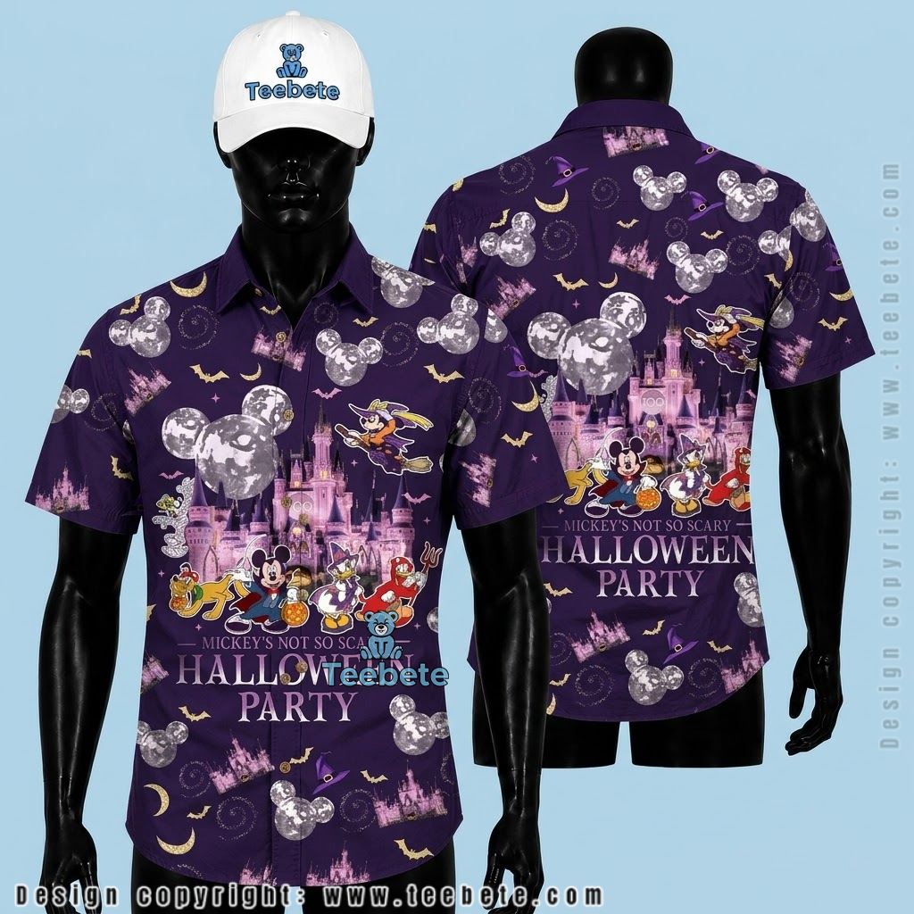 Mickey Mouse Hawaiian Shirt Not Scary Party Print