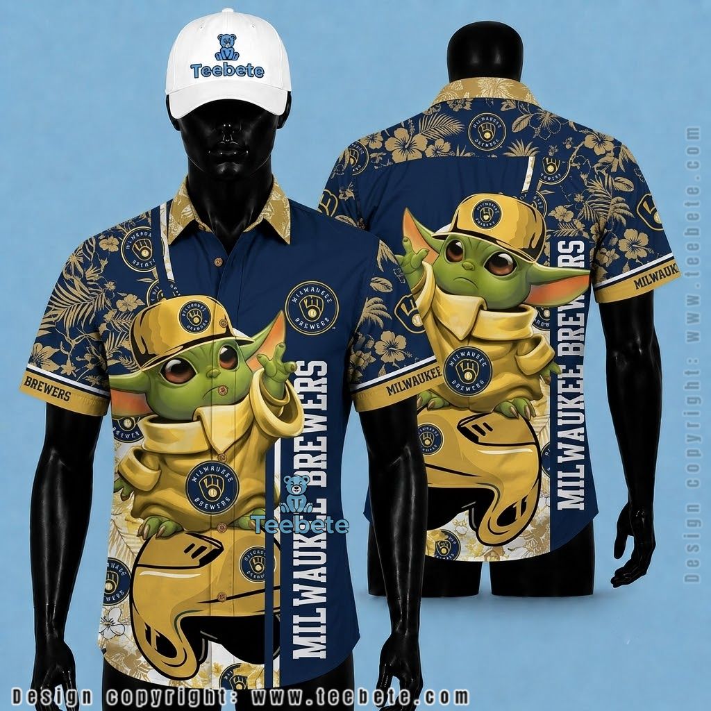 Milwaukee Brewers Hawaiian Shirt Grogu Baby Yoda