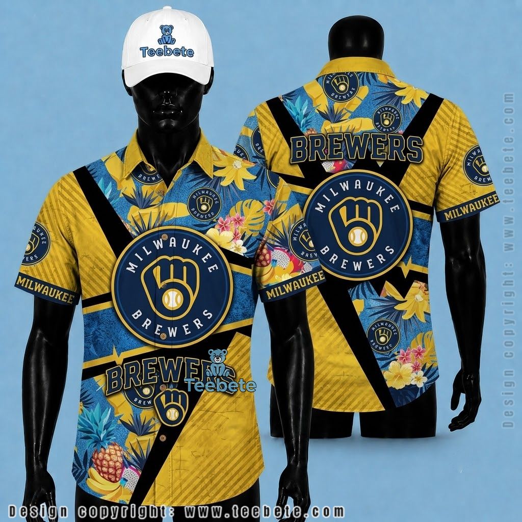 Milwaukee Brewers Hawaiian Shirt Pineapple Tropical