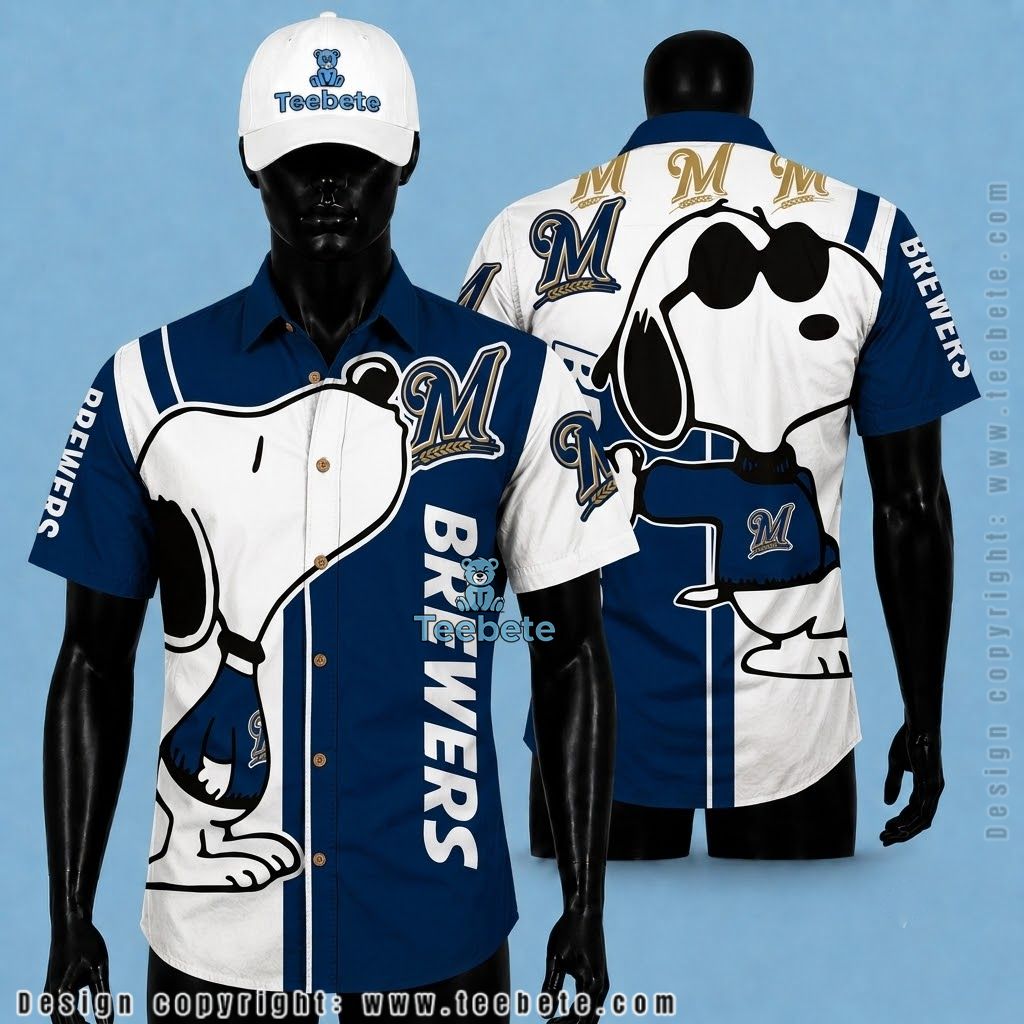 Milwaukee Brewers Hawaiian Shirt Snoopy Cool