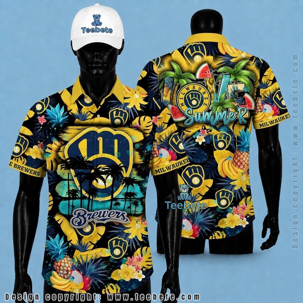 Milwaukee Brewers Hawaiian Shirt Summer Fruit