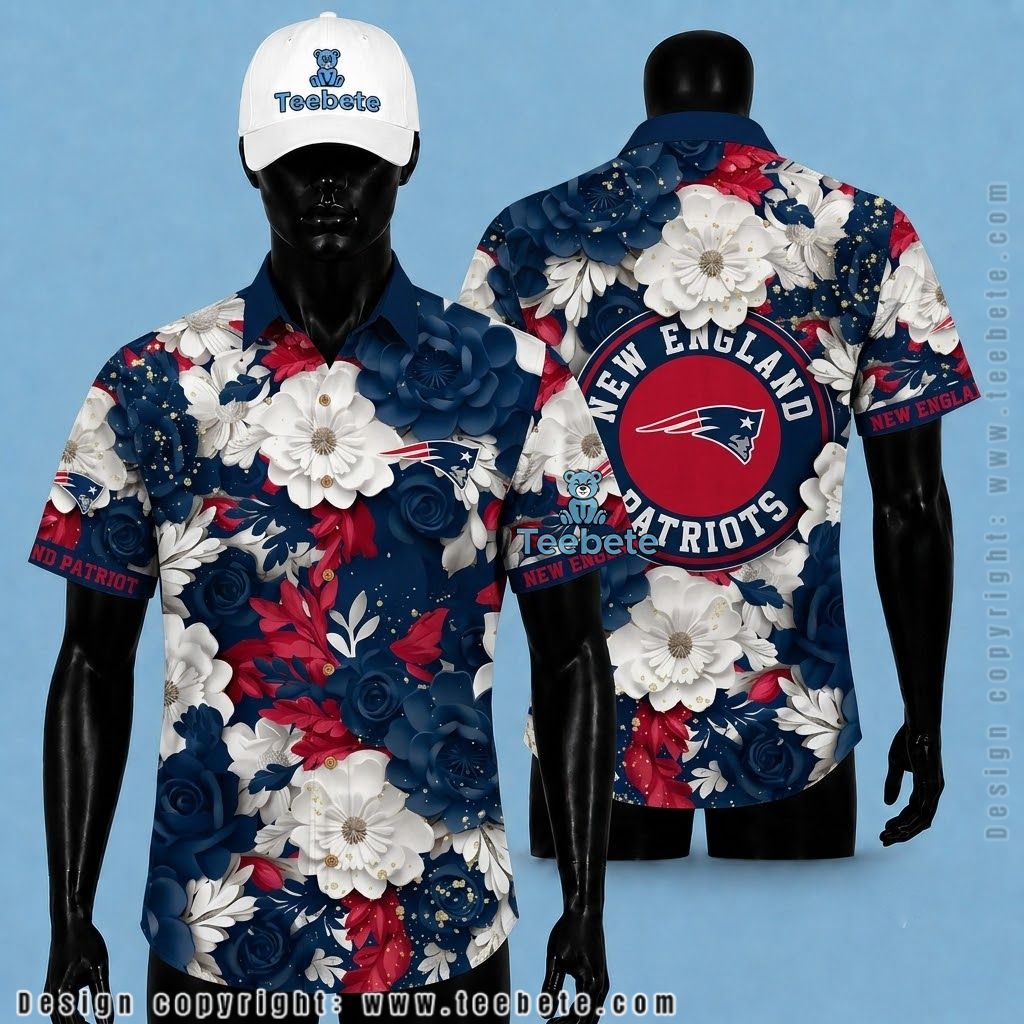 New England Patriots Hawaiian Shirt 3D Floral