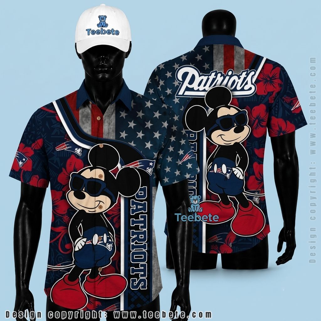 New England Patriots Hawaiian Shirt Personalized Mickey Cool