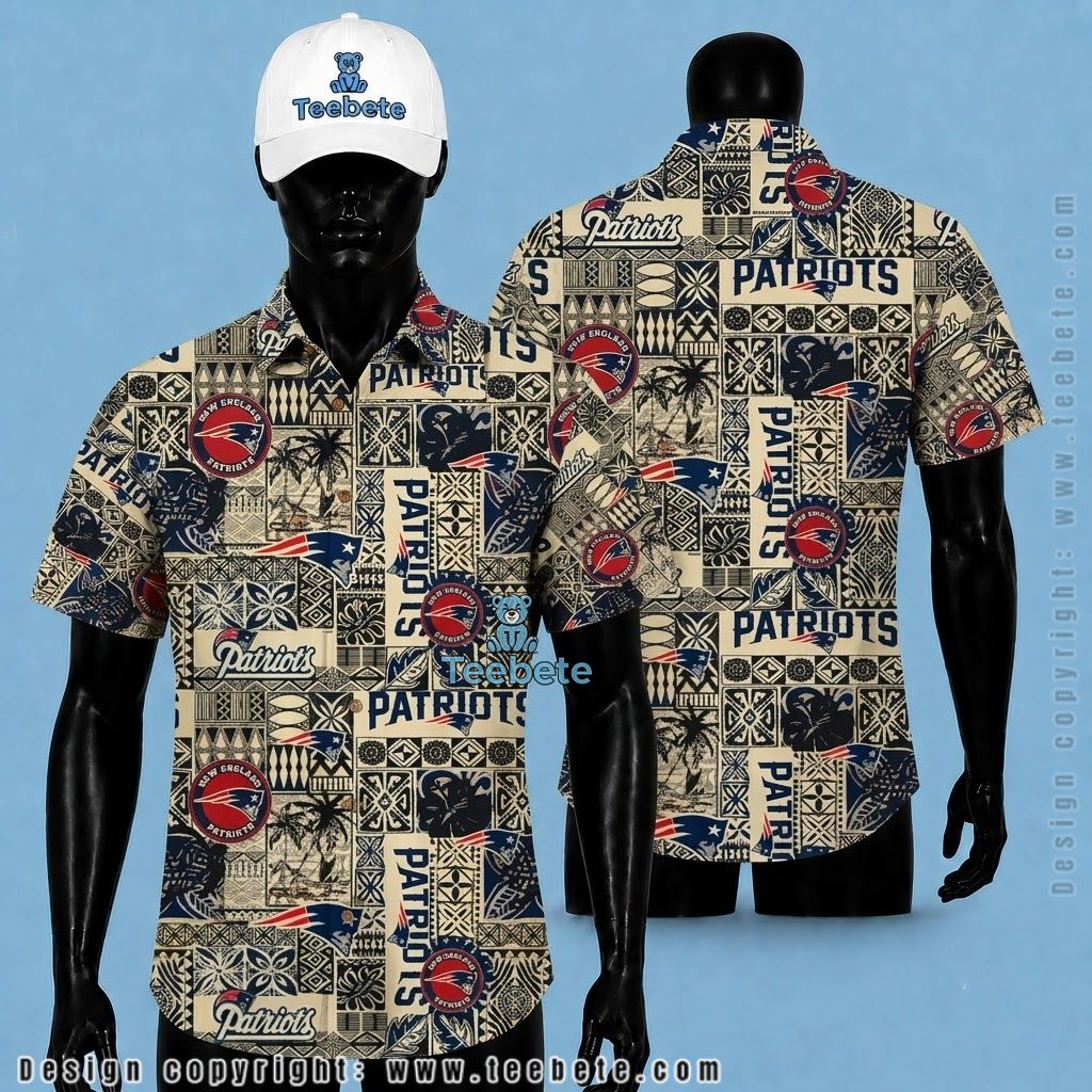New England Patriots Hawaiian Shirt Tiki Tribal