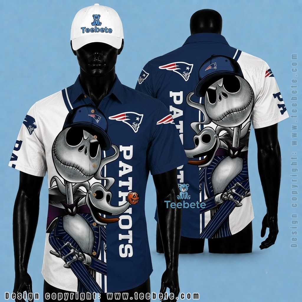 New England Patriots Tropical Shirt Jack Skellington