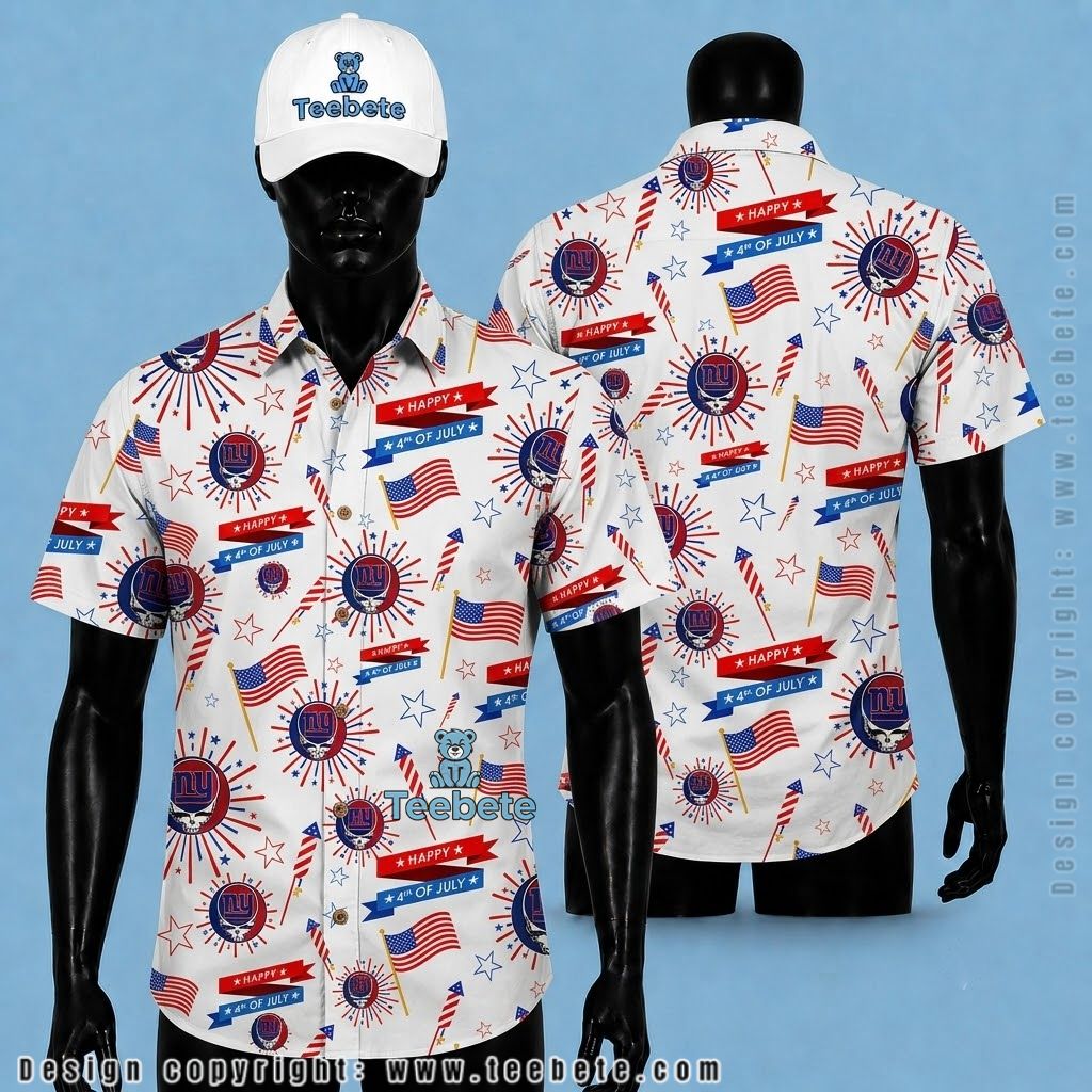 New York Giants Hawaiian Shirt 4Th Of July