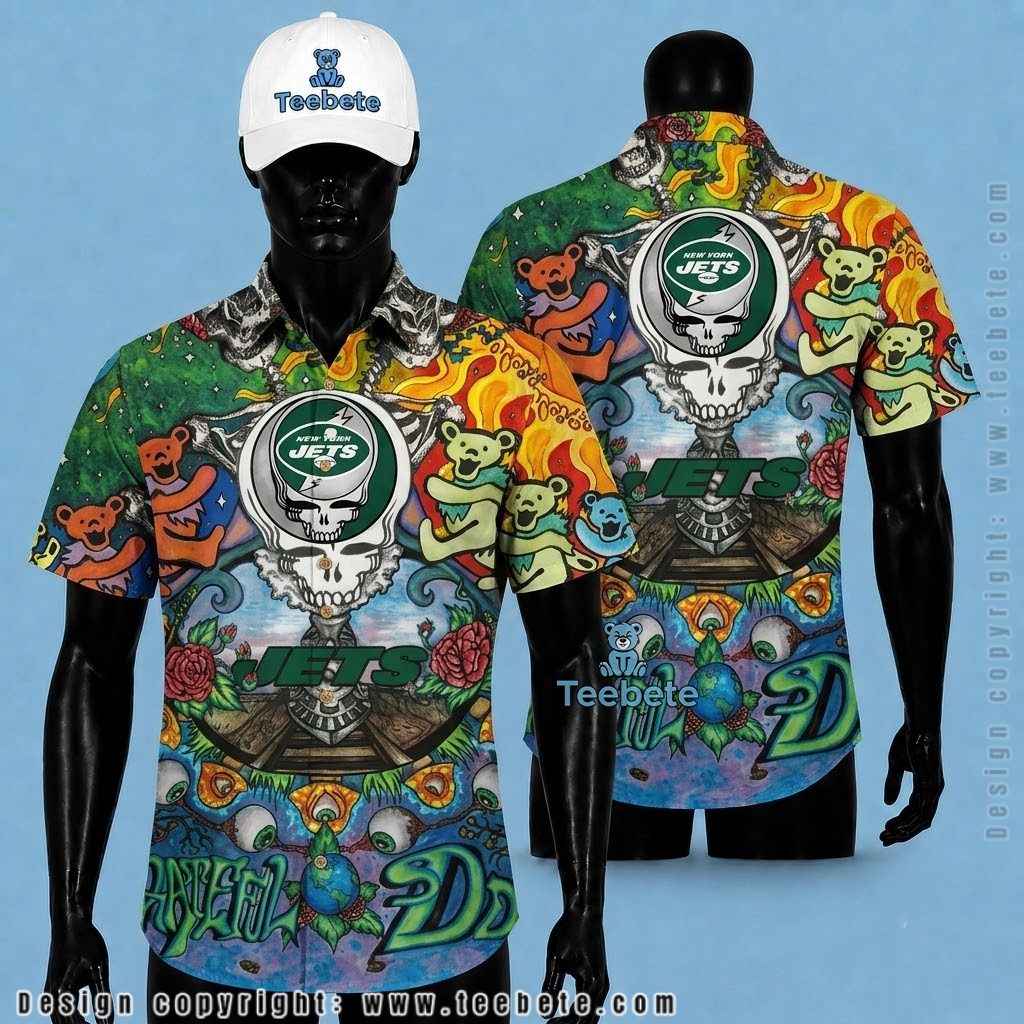 New York Jets Hawaiian Shirt Grateful Dead