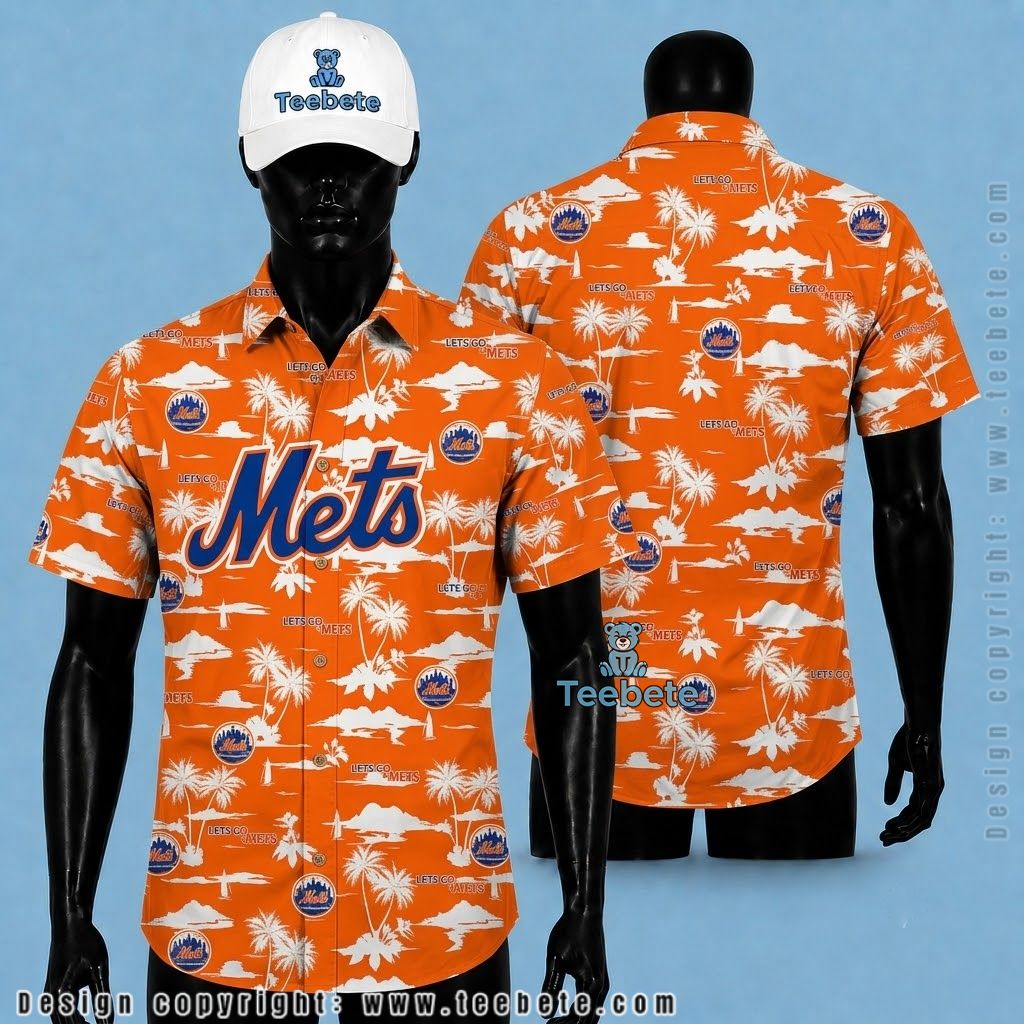 New York Mets Tropical Shirt Island Orange