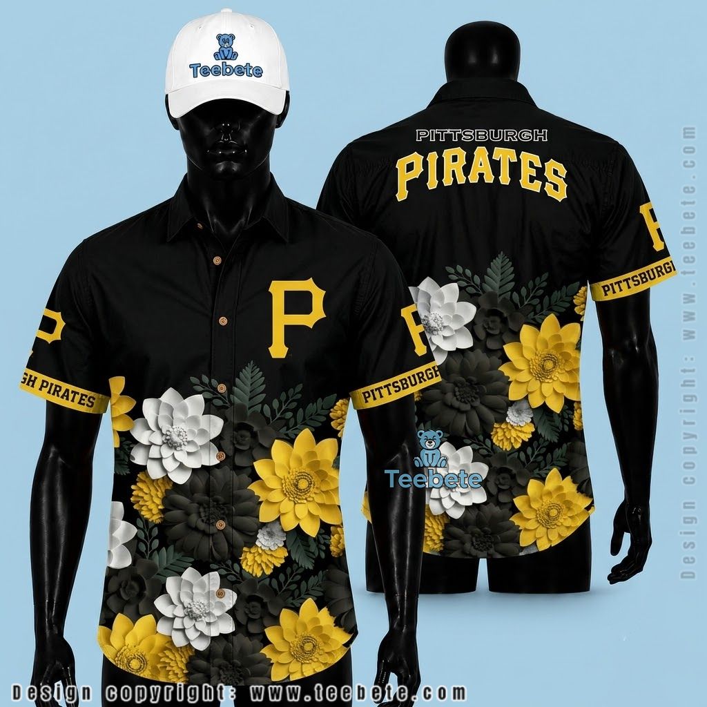 Pittsburgh Pirates Aloha Shirt Chrysanthemum Bloom