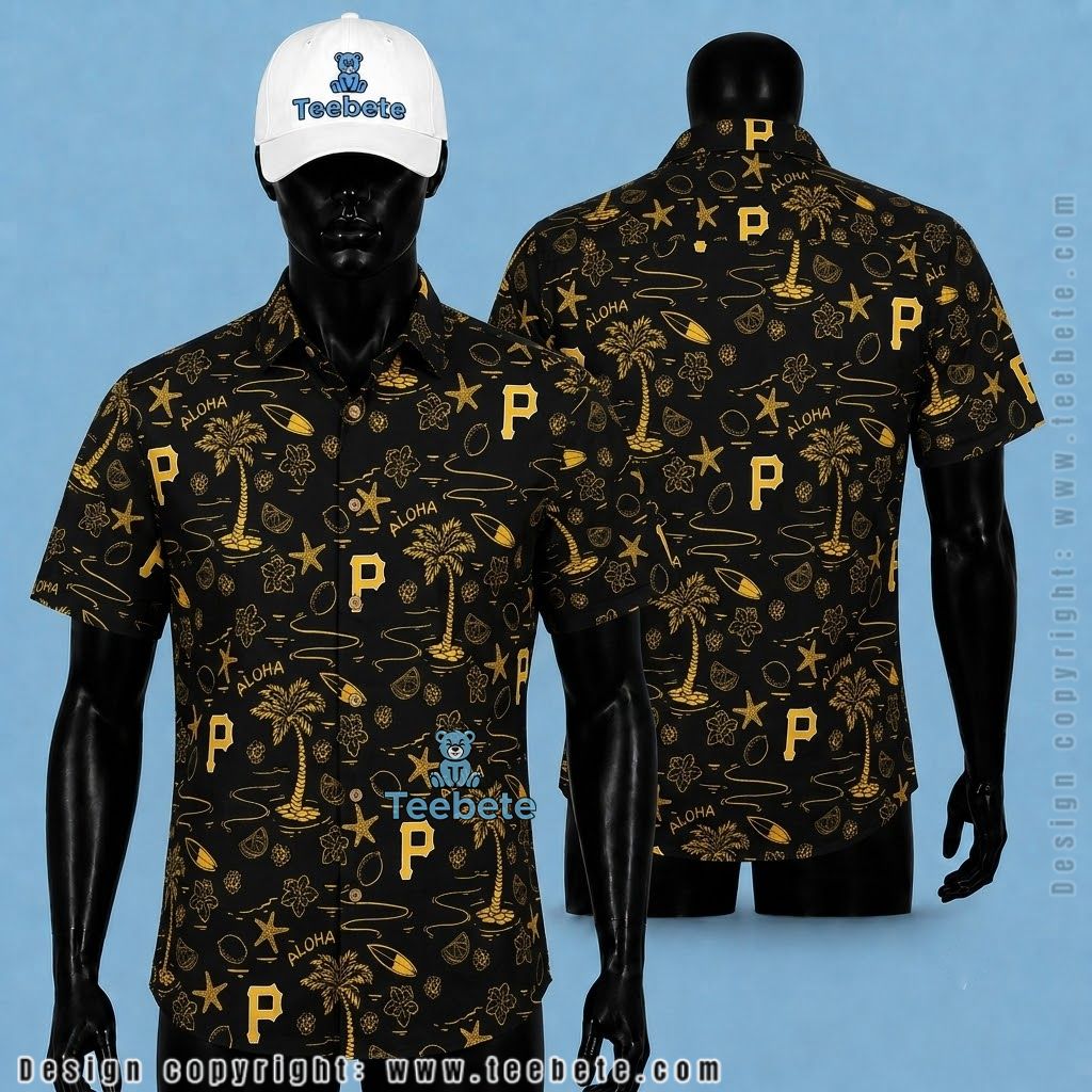 Pittsburgh Pirates Aloha Shirt Palm Tree
