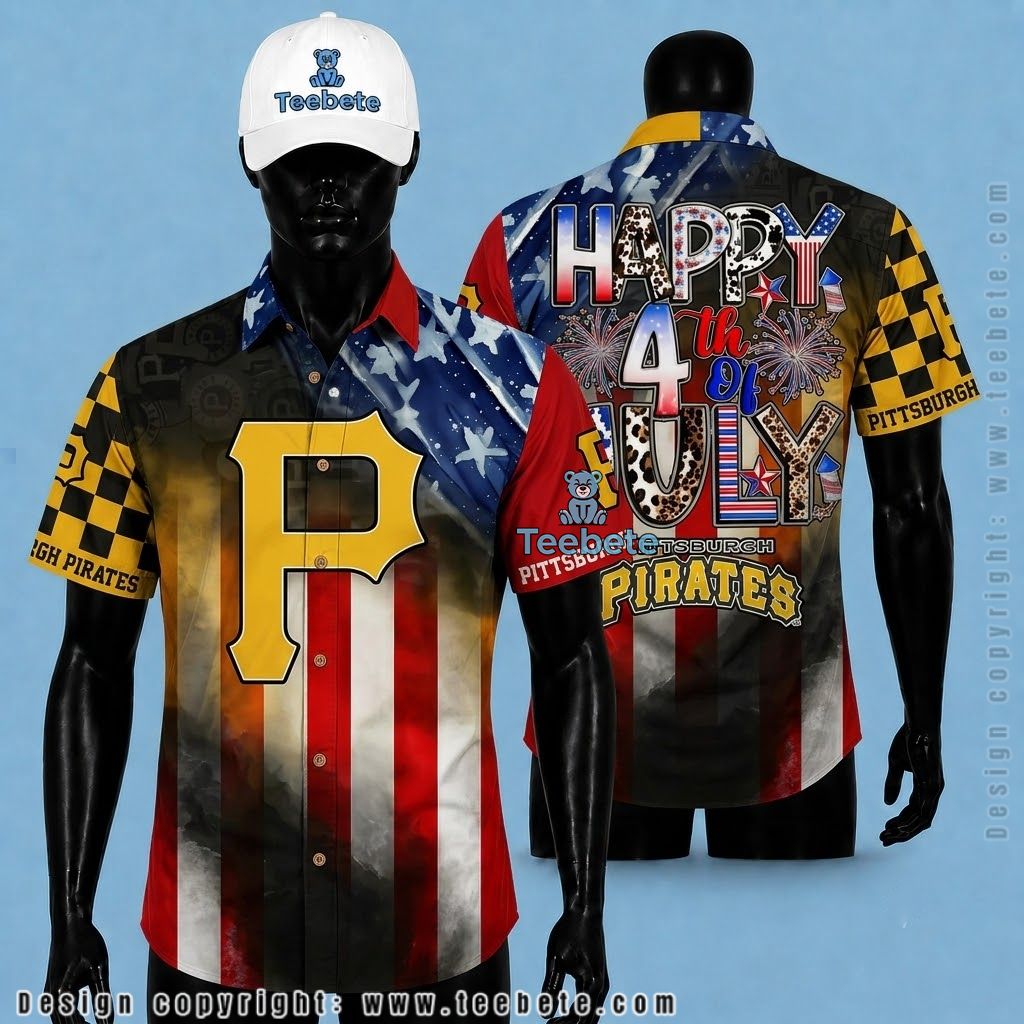 Pittsburgh Pirates Hawaiian Shirt 4th Of July