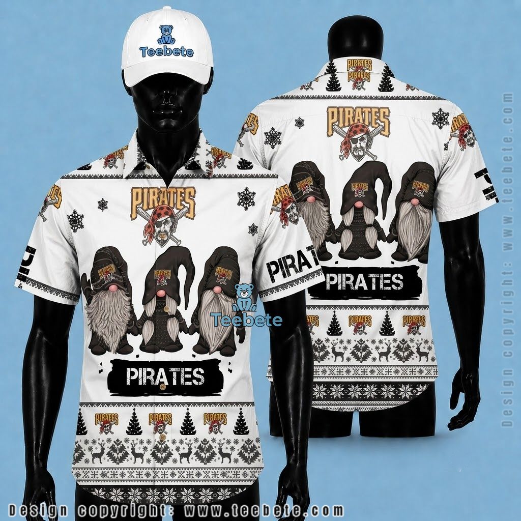 Pittsburgh Pirates Hawaiian Shirt Christmas Gnomes