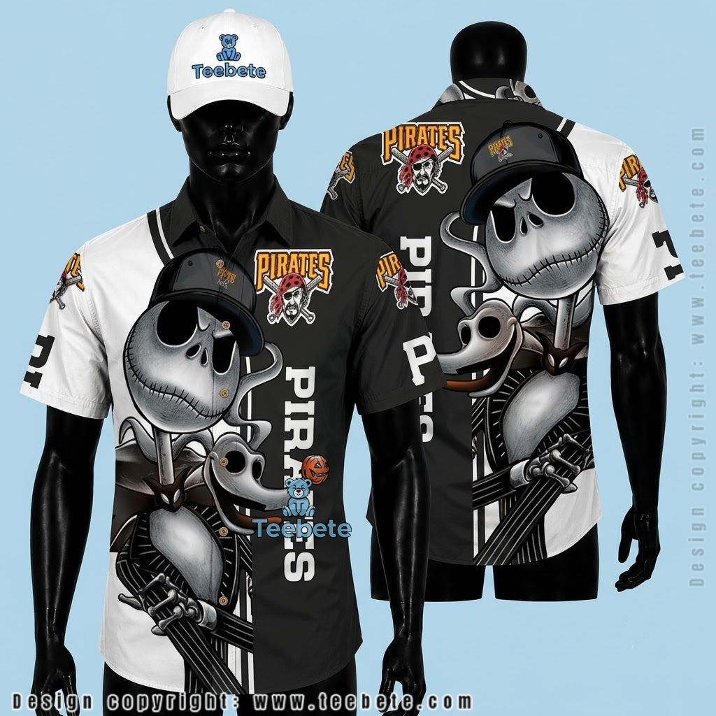 Pittsburgh Pirates Hawaiian Shirt Jack Skellington