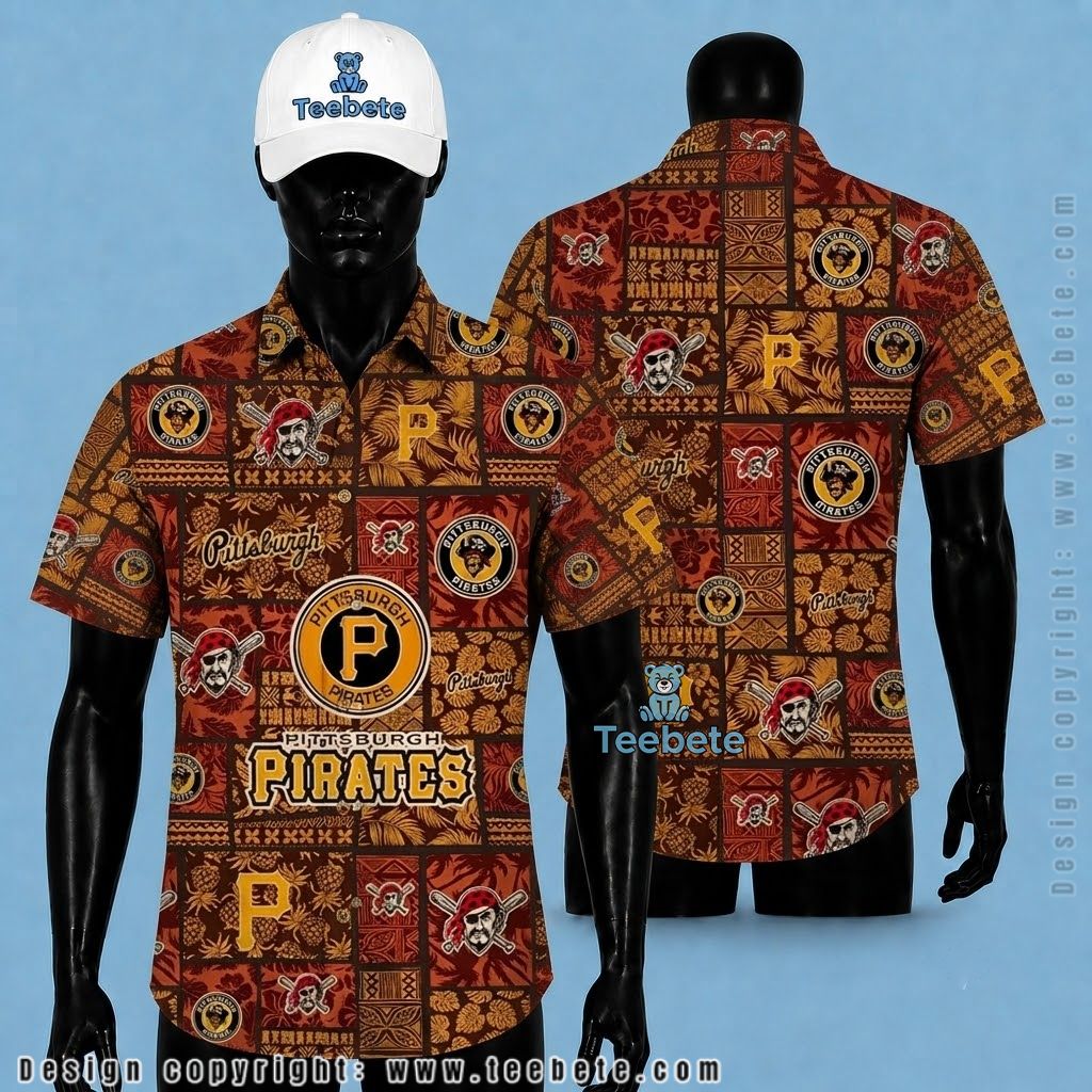 Pittsburgh Pirates Hawaiian Shirt Vintage Tribal Patchwork
