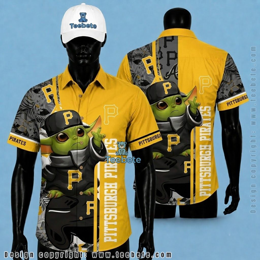 Pittsburgh Pirates Tropical Shirt Baby Yoda