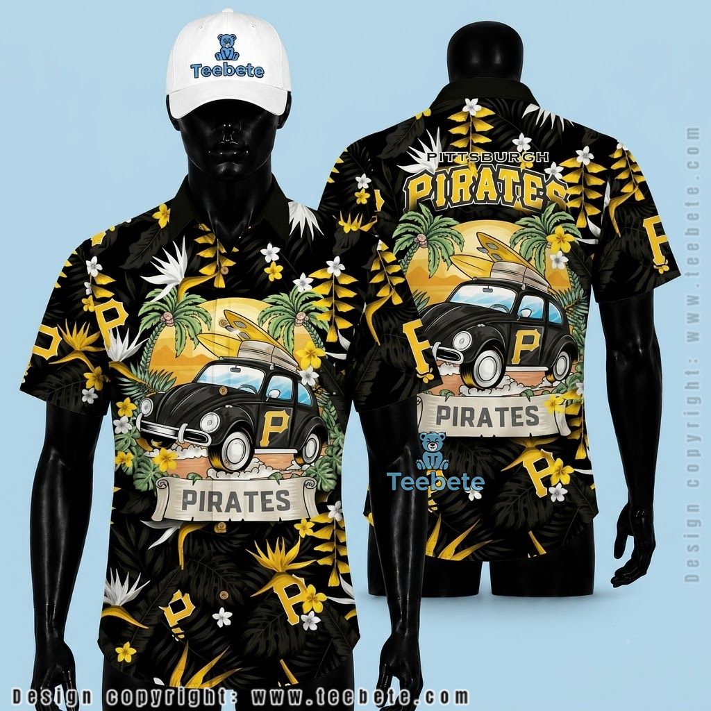 Pittsburgh Pirates Tropical Shirt Surfboard Car