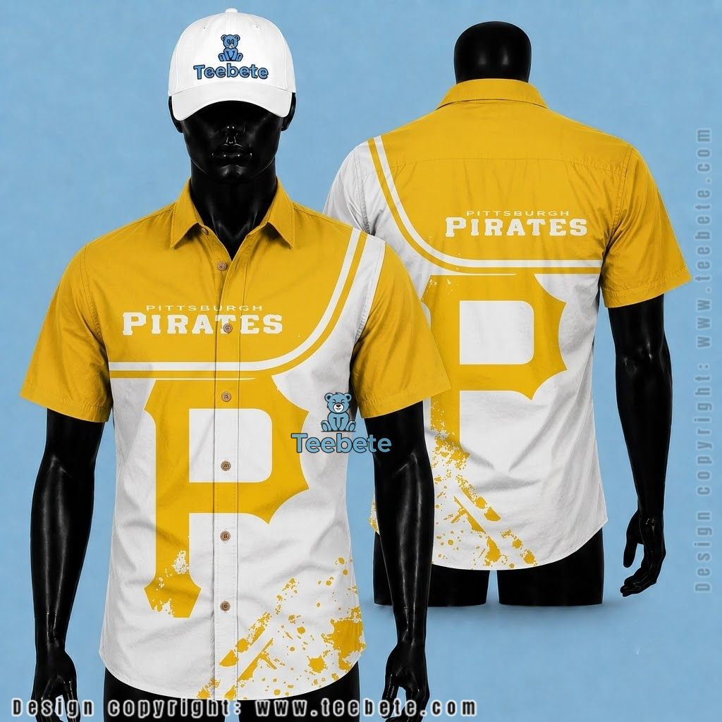 Pittsburgh Pirates Tropical Shirt Yellow Splash