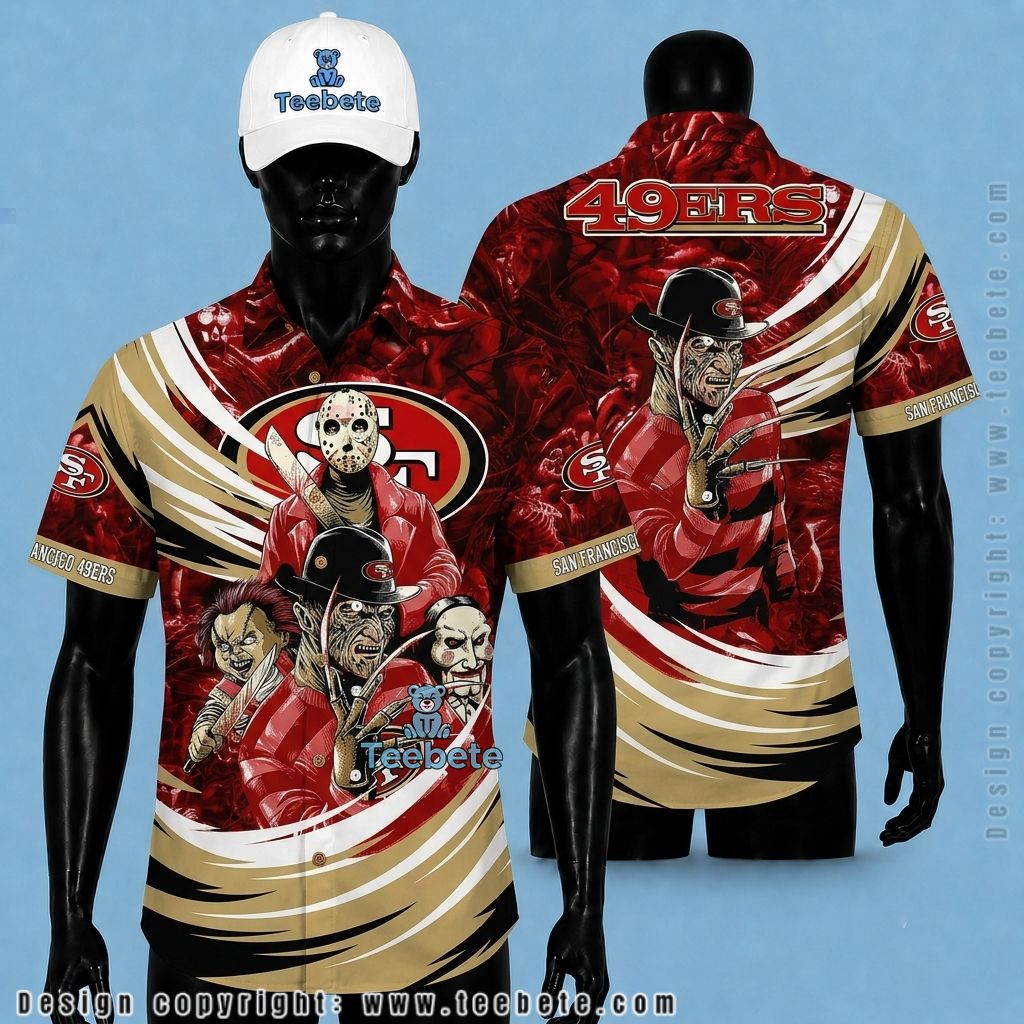 San Francisco 49Ers Hawaiian Shirt Horror Characters