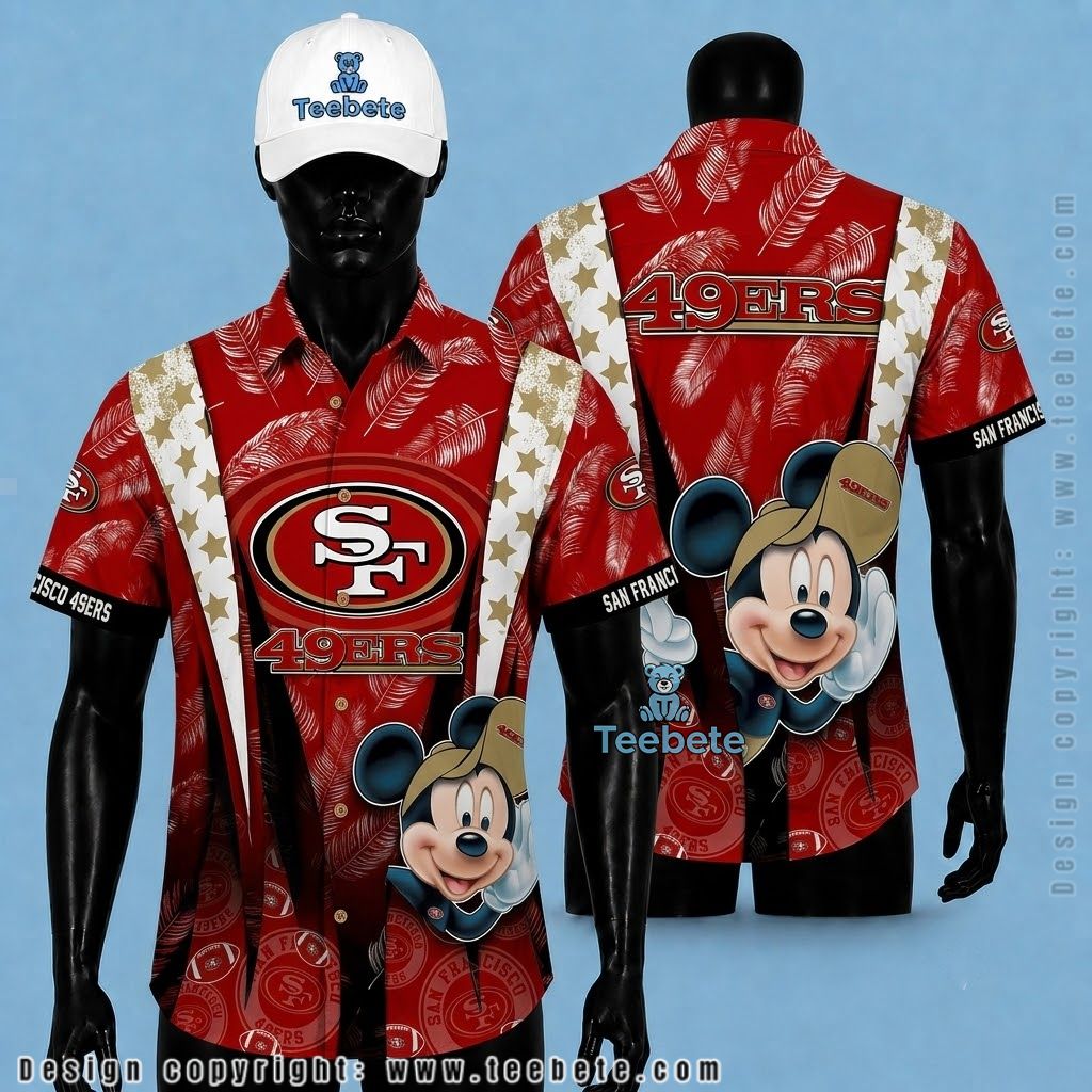 San Francisco 49Ers Hawaiian Shirt Mickey Mouse