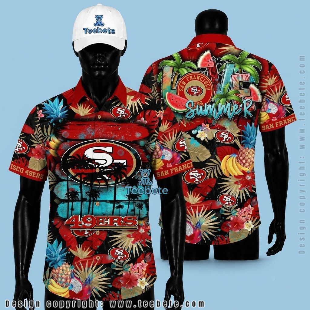 San Francisco 49Ers Hawaiian Shirt Pineapple Beach