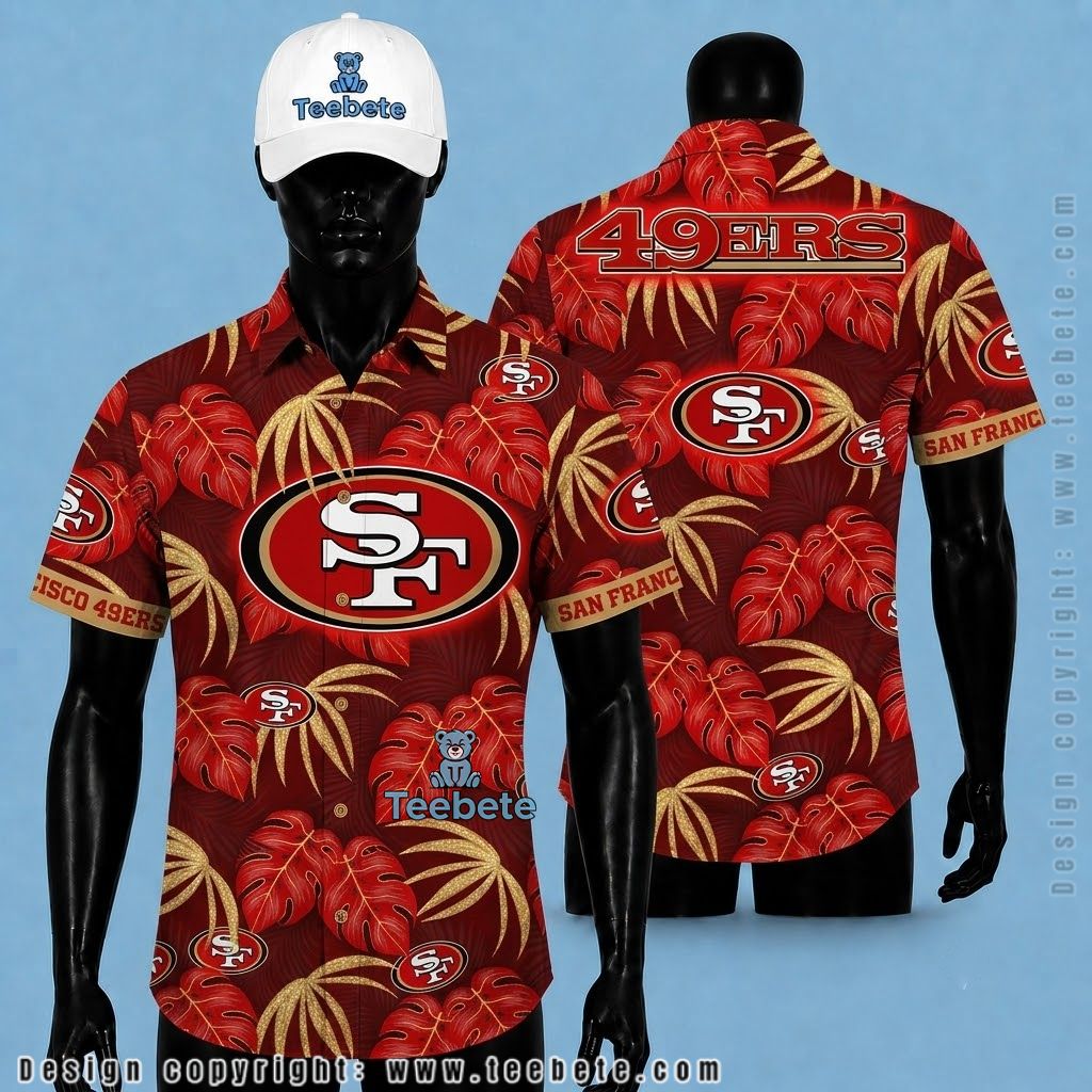 San Francisco 49Ers Tropical Shirt Monstera Leaf