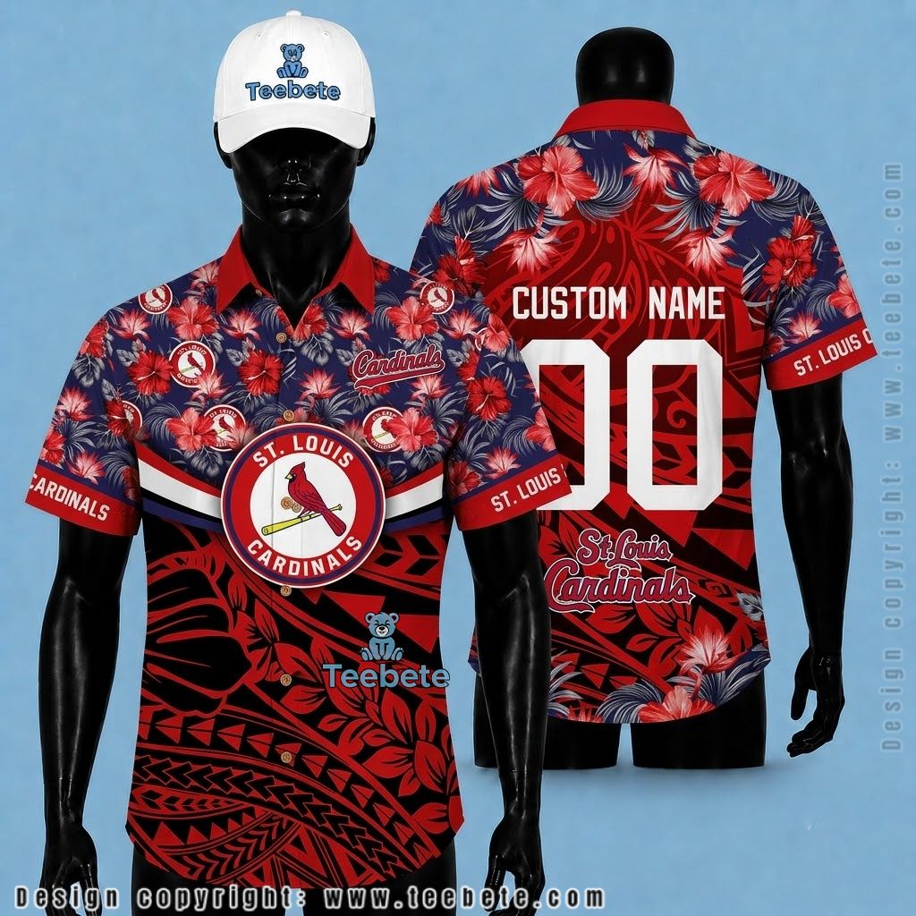 St Louis Cardinals Hawaiian Shirt Polynesian Tribal