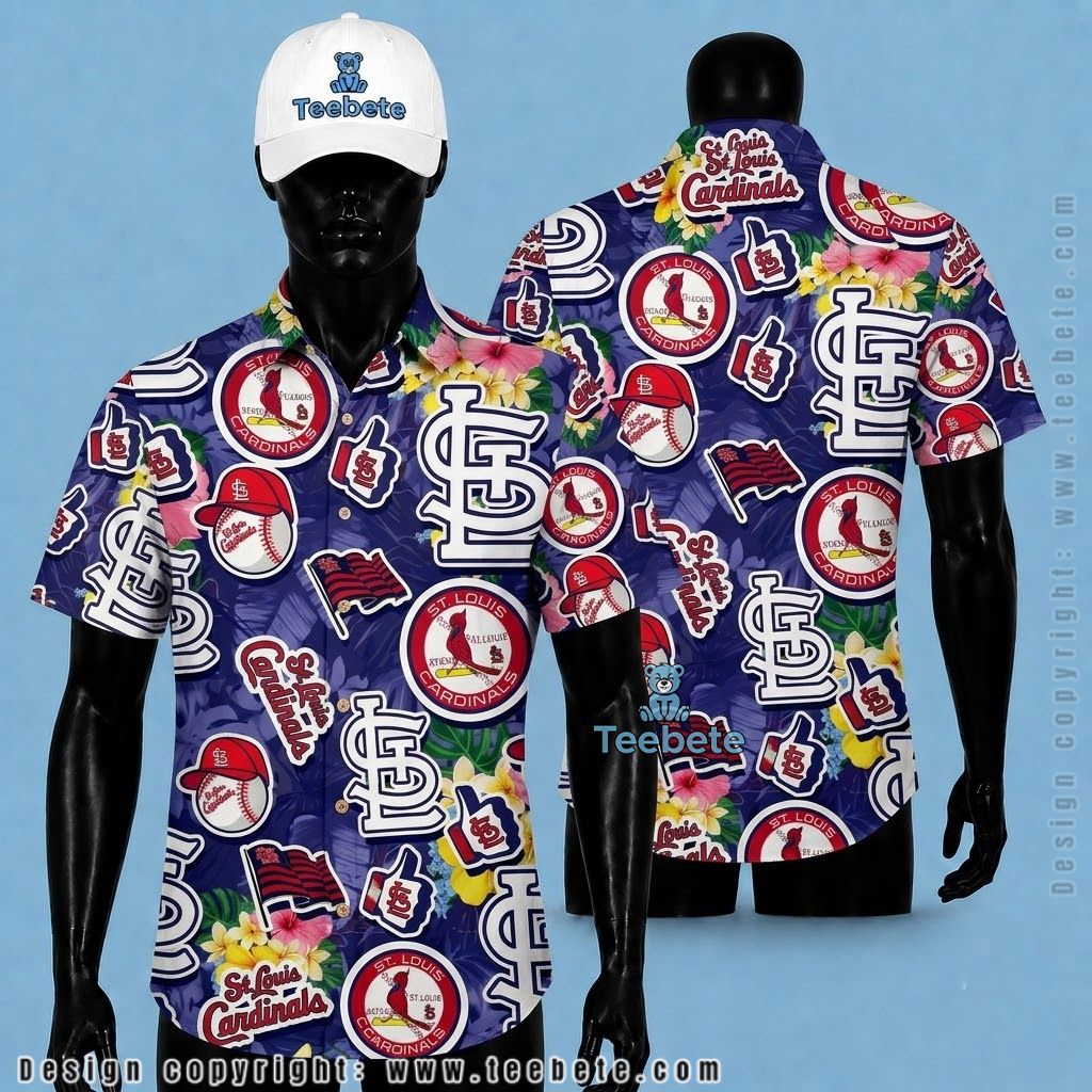 St Louis Cardinals Hawaiian Shirt Sticker Bomb