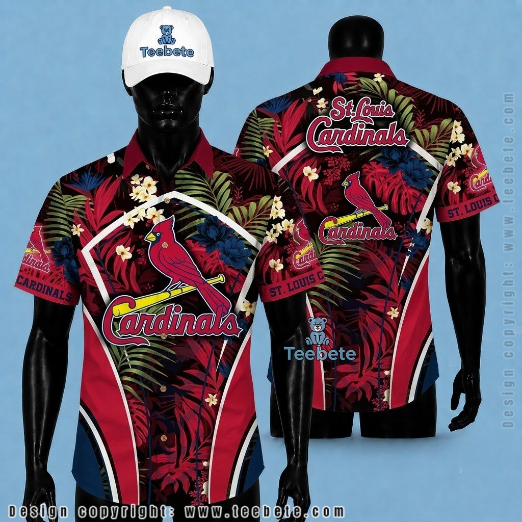 St Louis Cardinals Tropical Shirt Dark Jungle