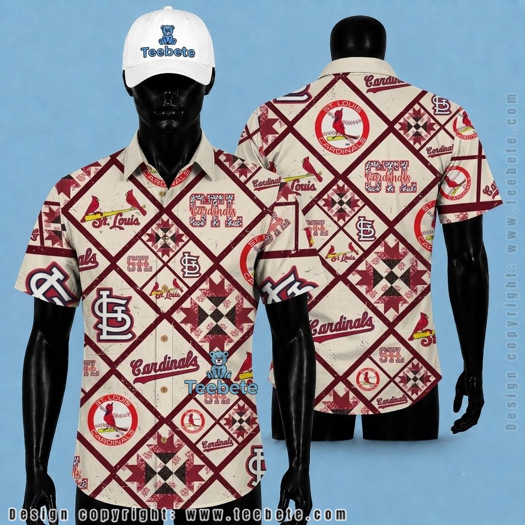 St Louis Cardinals Tropical Shirt Quilt Diamond