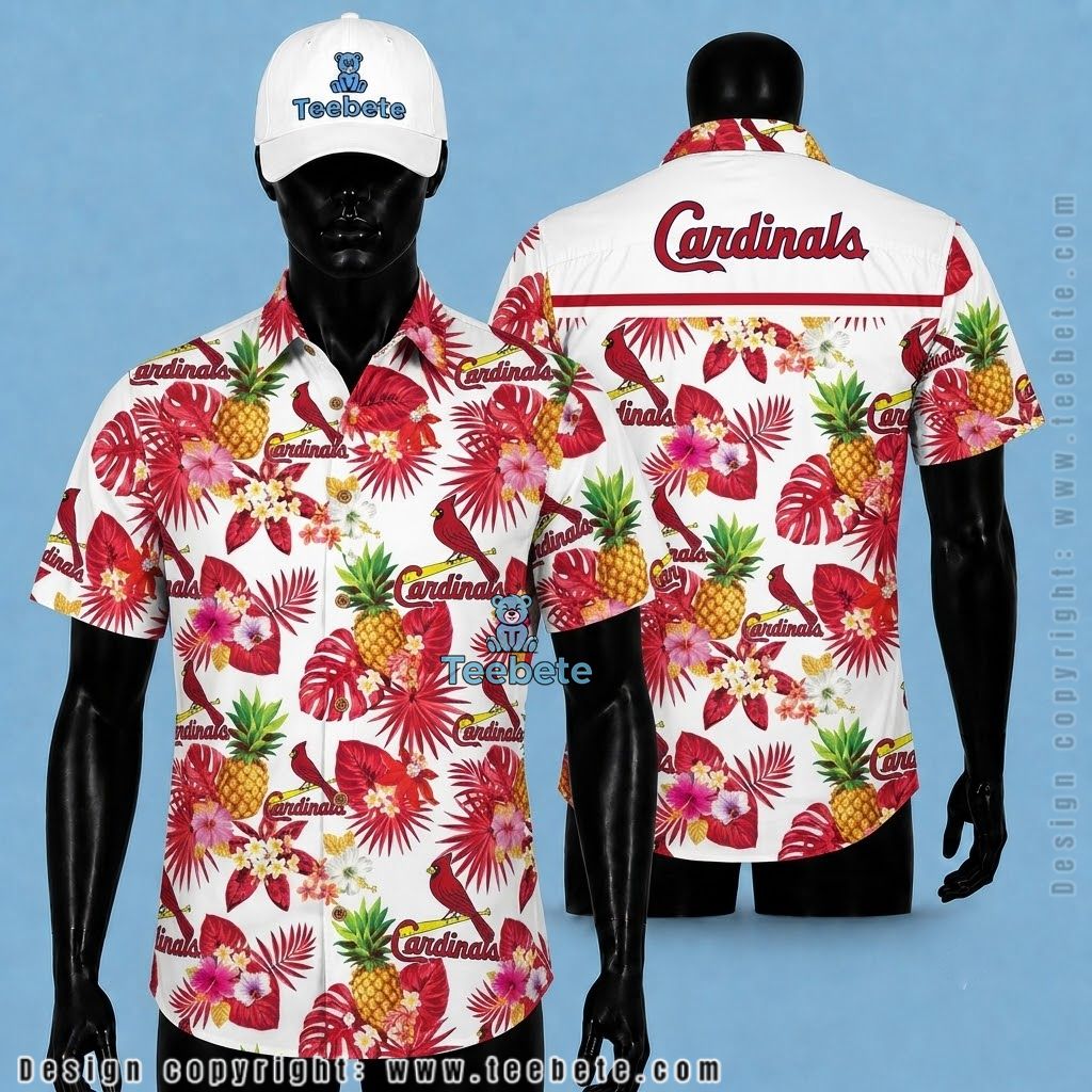 St Louis Cardinals Tropical Shirt Tropical Floral