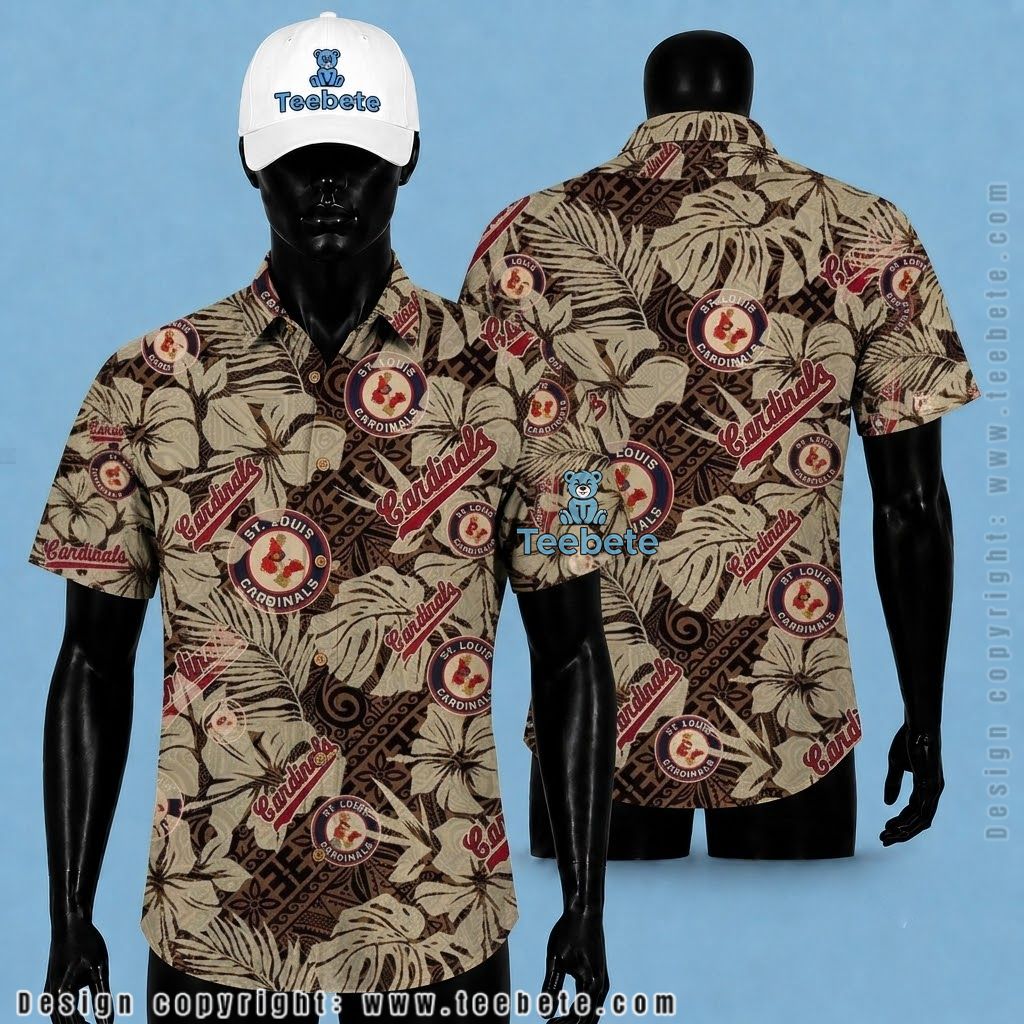 St Louis Cardinals Tropical Shirt Vintage Monstera