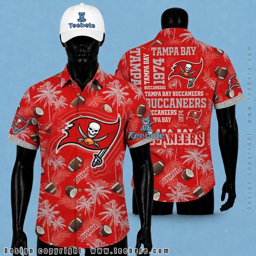 Tampa Bay Buccaneers Hawaiian Shirt Palm Football
