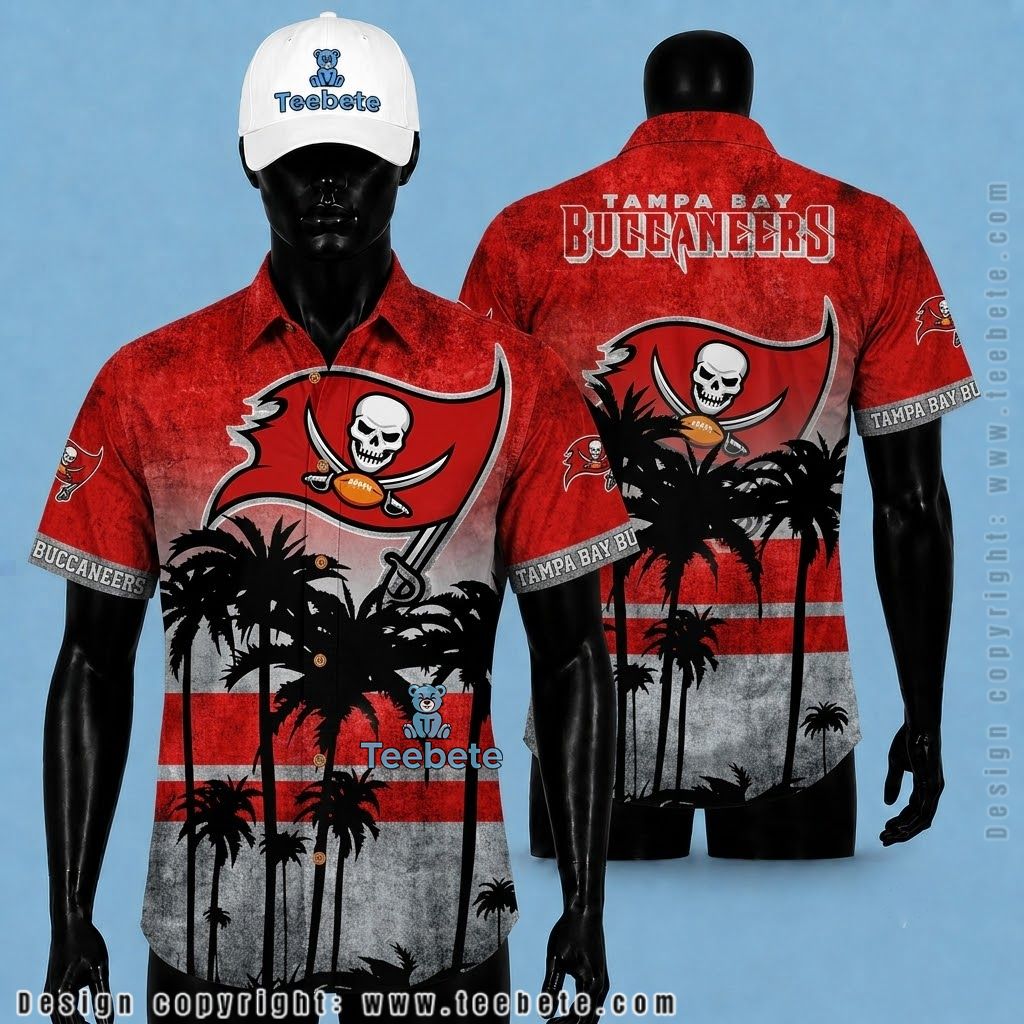 Tampa Bay Buccaneers Tropical Shirt Silhouette Palm