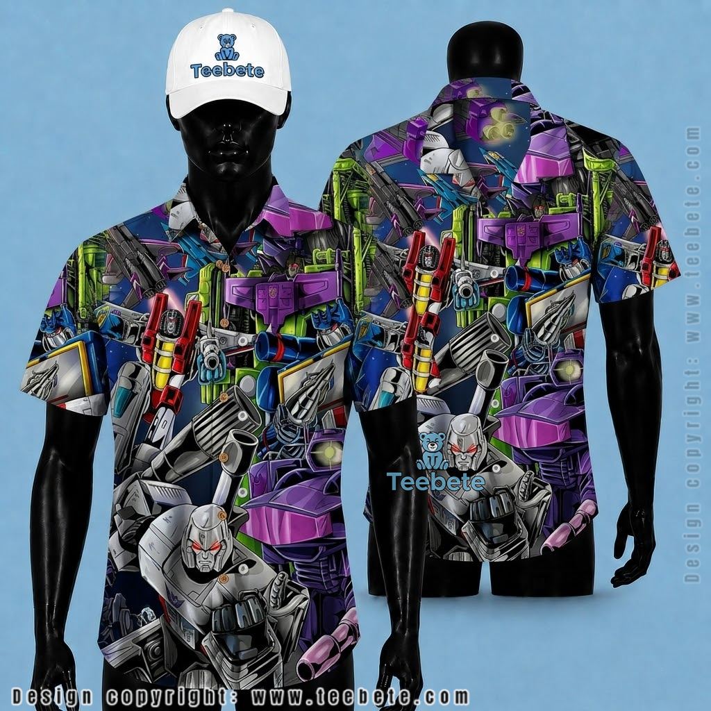 Transformers Hawaiian Shirt Megatron Decepticons Space Print