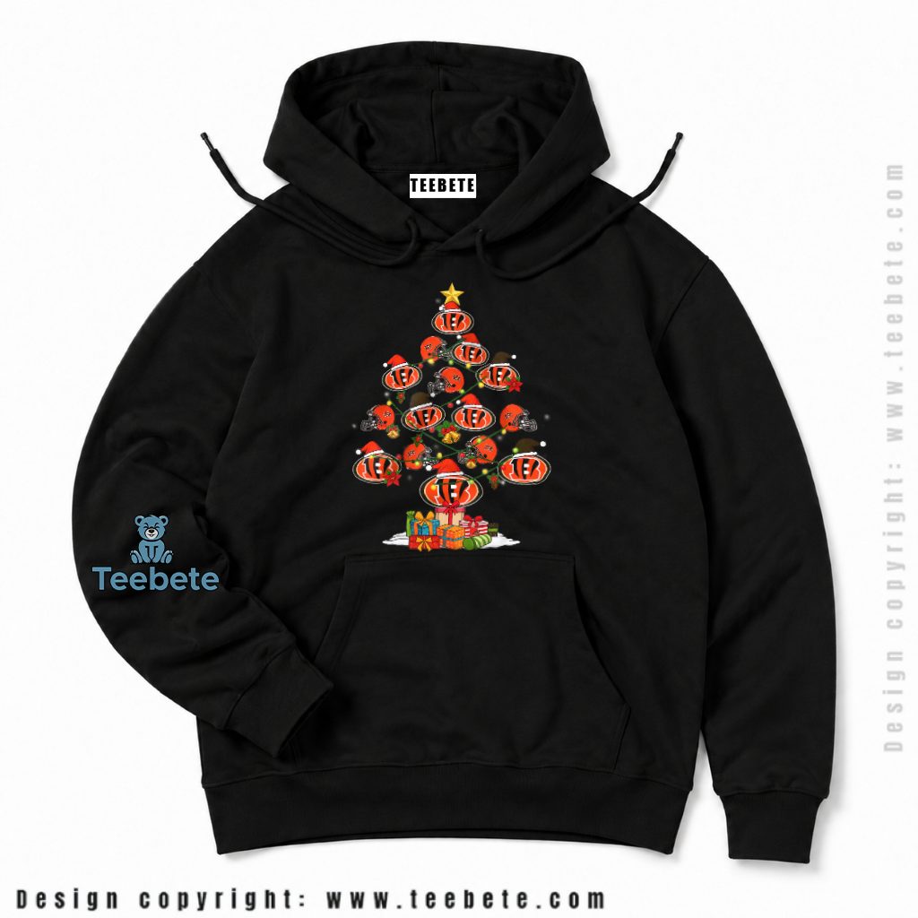 Cincinnati Bengals Christmas Tree Logo Hoodie Cincinnati Bengals Christmas Tree Logo Hoodie