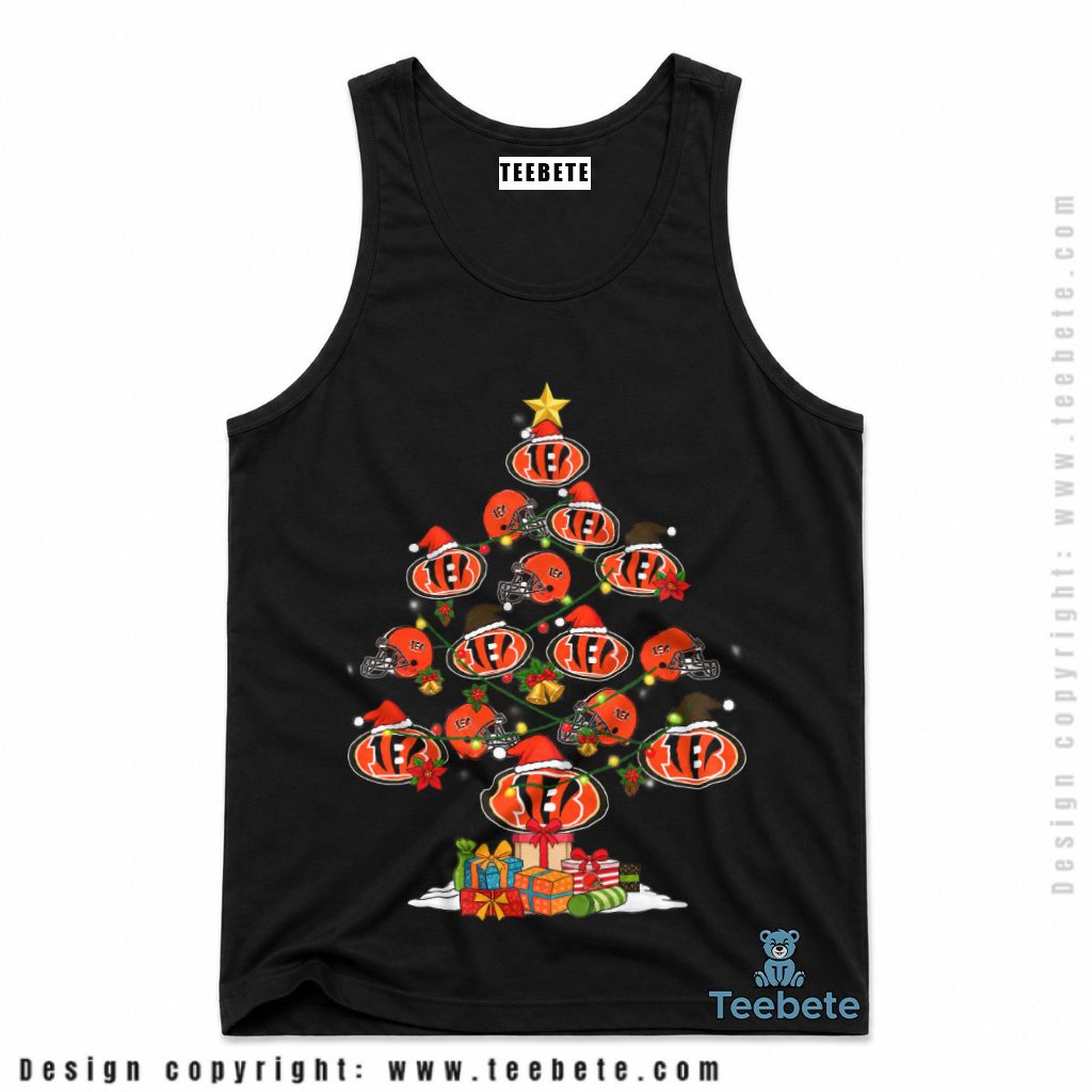 Cincinnati Bengals Christmas Tree Logo Tanktop Cincinnati Bengals Christmas Tree Logo Tanktop