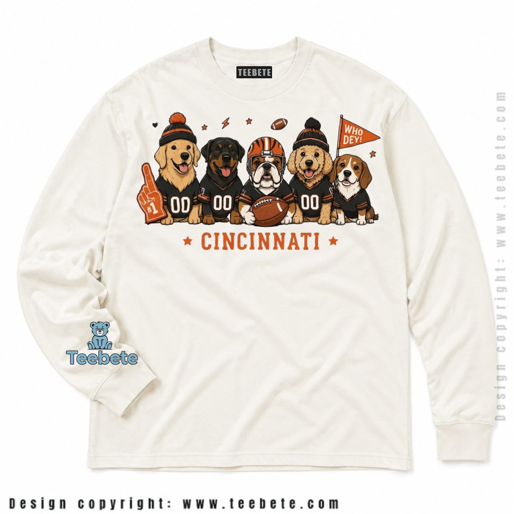 Cincinnati Bengals Dogs Squad Who Dey Long Sleeve Cincinnati Bengals Dogs Squad Who Dey Long Sleeve